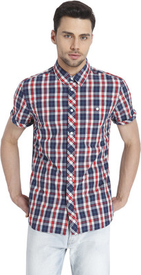 

Jack & Jones Men's Checkered Casual Red, Blue Shirt