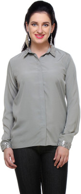 

Envy Me Women' Solid Casual Grey Shirt
