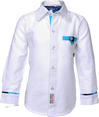 

Beanie Bugs Boys Solid Casual White Shirt