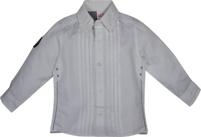 

FS MINI KLUB Boys Solid Casual White Shirt, Offwhite
