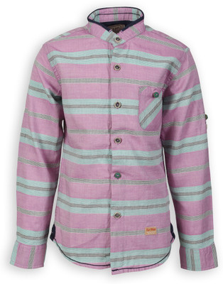 

Lilliput Boy's Self Design Casual Purple Shirt
