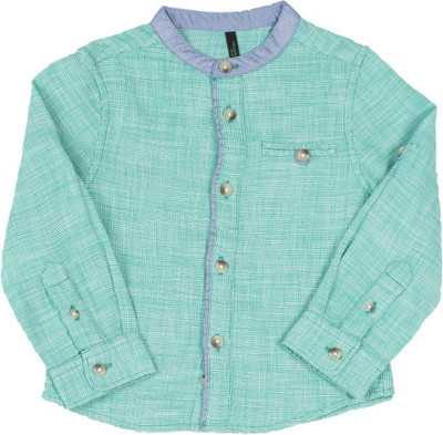 

United Colors of Benetton. Boys Self Design Casual Green Shirt, 902