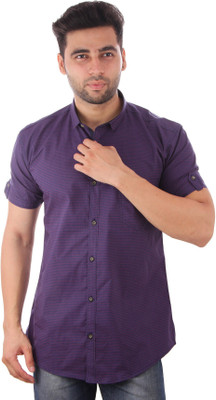 

Studio Nexx Men's Printed Casual Purple Shirt