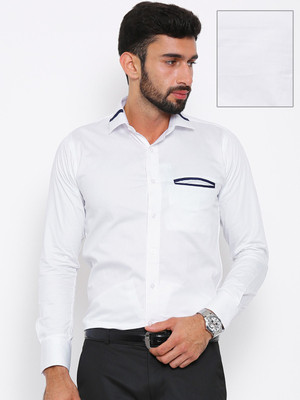 Shaftesbury London Men Solid Formal White Shirt