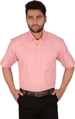 

Studio Nexx Men's Solid Formal Red Shirt, Peach