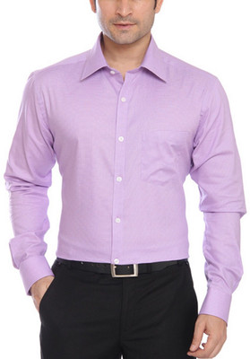 

Park Avenue Men's Solid Formal Purple Shirt