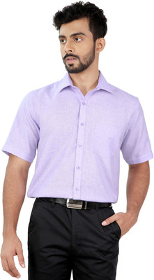 

Zeal Men's Solid Formal Purple Shirt, Light violet
