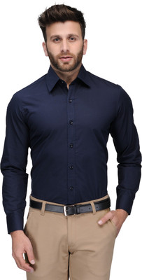 

FabTag - Being Fab Men's Solid Casual Blue Shirt, Navy blue