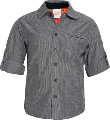 

FS Mini Klub Boys Printed Casual Grey Shirt