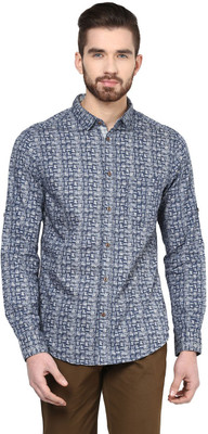 

Urban Eagle by Pantaloons Men's Printed Casual Blue Shirt, Indigo