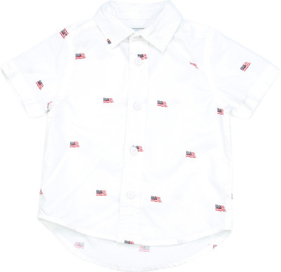 

The Children's Place Boys Printed Casual White Shirt, 10