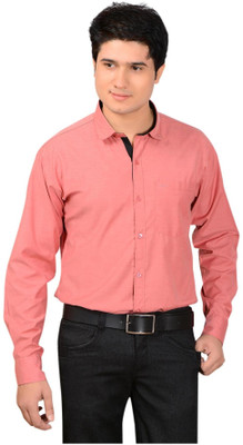 

Kenton Men's Solid Formal Point Collar Shirt, Red