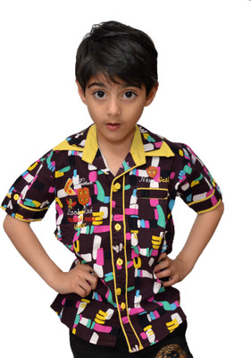

Crux & Hunter Boy's Graphic Print Casual Multicolor Shirt