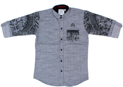 

MashUp Boys Printed Lounge Wear Black Shirt