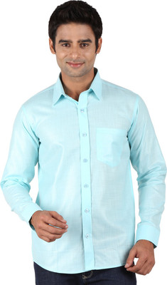 

Trendster Men's Solid Casual Light Green Shirt