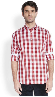 

Parx Men's Checkered Casual Red Shirt