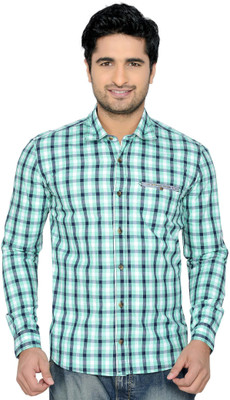 

Thinc Men's Checkered Casual Green Shirt