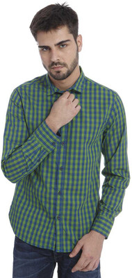

Jack & Jones Men's Checkered Casual Green Shirt, Greenlake