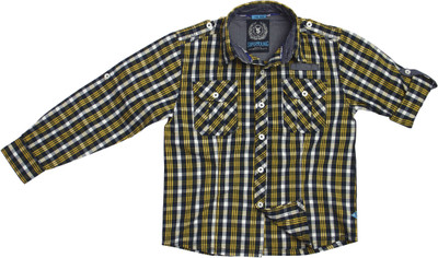 

SuperYoung Boys Checkered Casual Yellow Shirt
