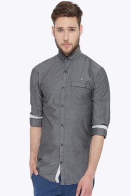 

Fifty Two Men's Solid Casual Black Shirt