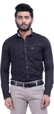 

Hoffmen Men's Solid Formal Black Shirt