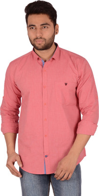 

Studio Nexx Men's Solid Casual Red Shirt, Peach