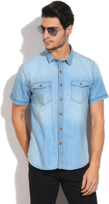 

Cherokee Men's Solid Casual Blue Shirt, Dk-blue