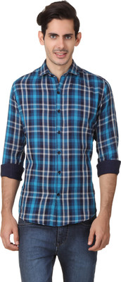 

Smith Soul Men's Checkered Casual Blue Shirt