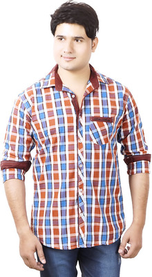 

Aedi Men's Checkered Casual Red Shirt