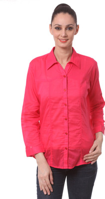 

FabTag - Being Fab Women's Solid Casual Pink Shirt