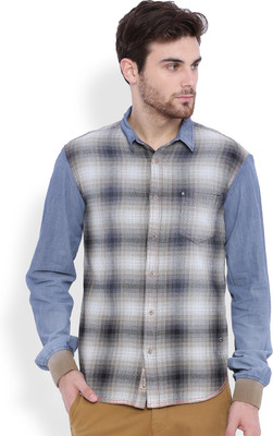 BREAKBOUNCE Men Checkered Casual Multicolor Shirt