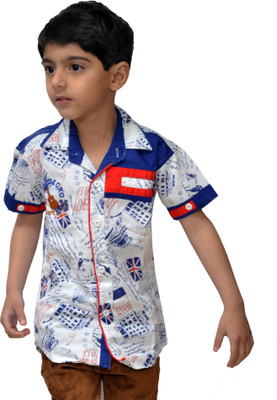 

Crux & Hunter Boy's Graphic Print Casual Multicolor Shirt