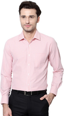 

Peter England Men's Checkered Formal Pink Shirt