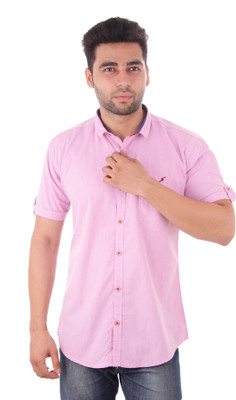 

Studio Nexx Men's Solid Casual Pink Shirt