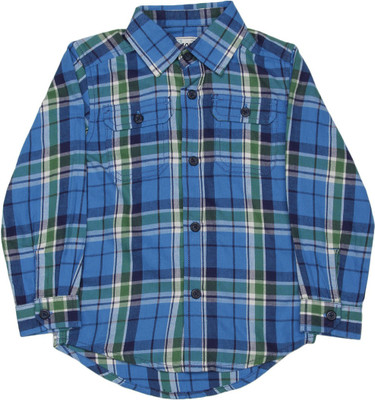 

The Children's Place Boys Checkered Casual Blue Shirt, 1049