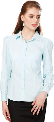 

Eavan Women Solid Formal Shirt, Blue