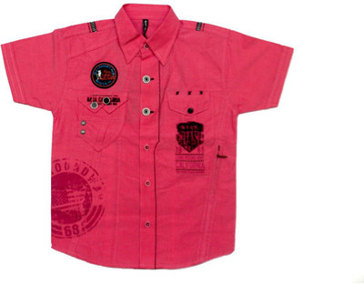 

Bad Boys Boys Solid Casual Pink Shirt