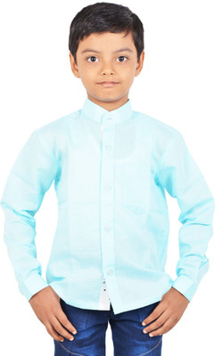 

Gkidz Boys Solid Casual Blue Shirt
