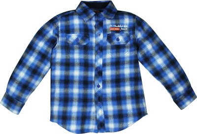 

FS Mini Klub Boys Checkered Casual Blue Shirt, Blue plaid