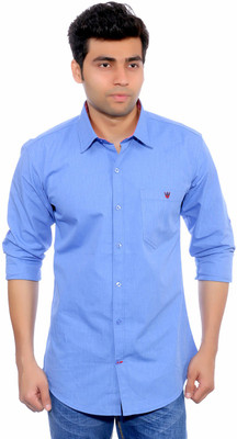 

Studio Nexx Men's Solid Casual Spread Collar Shirt, Sky blue