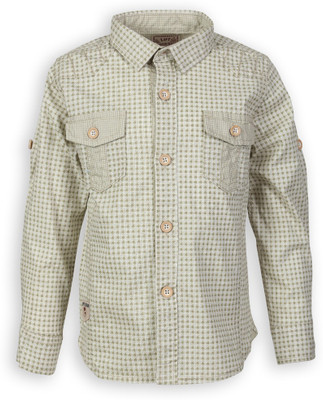 

Lilliput Boy's Printed Casual Beige Shirt