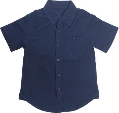 

Coffee Bean Boys Solid Casual Dark Blue Shirt