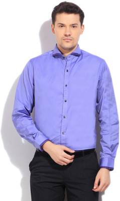 

John Players Men's Solid Casual Purple Shirt, 1a1