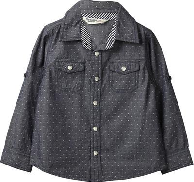 

Beebay Boys Polka Print Casual Grey Shirt