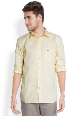 

Parx Men's Solid Casual Yellow Shirt