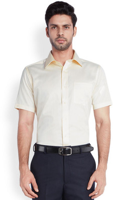 

Park Avenue Men's Solid Casual Yellow Shirt