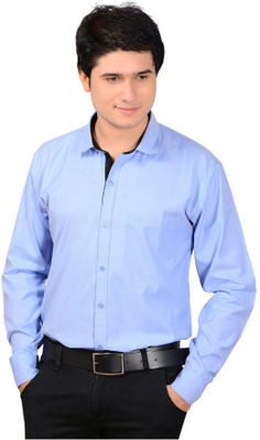 

Kenton Men's Solid Formal Light Blue Shirt