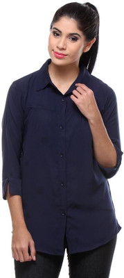 

TeeMoods Women' Solid Casual Dark Blue Shirt, Navy