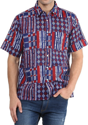 Vivid India Men' Graphic Print Casual Multicolor Shirt