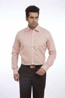

Park Avenue Men's Striped Formal Red Shirt